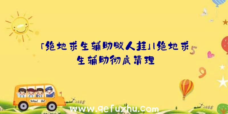 「绝地求生辅助蚁人挂」|绝地求生辅助彻底清理